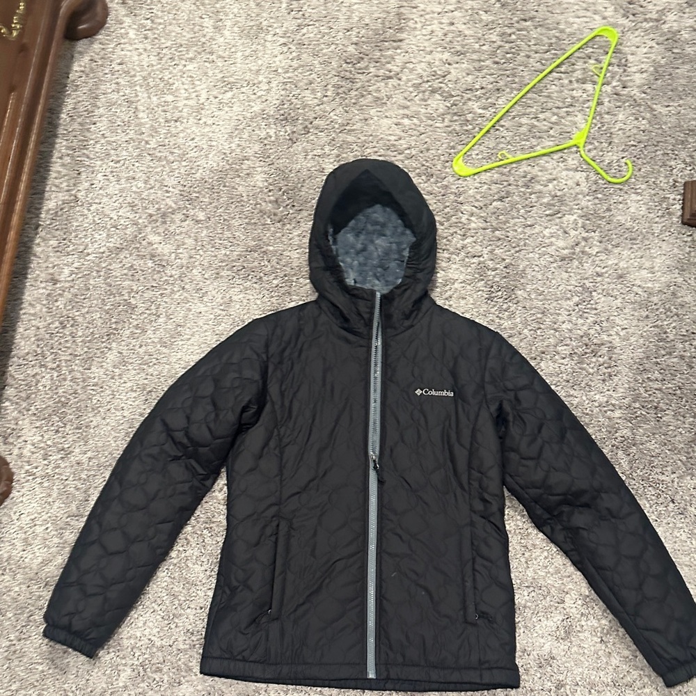 Columbia Charcoal Quilted Hooded Jacket